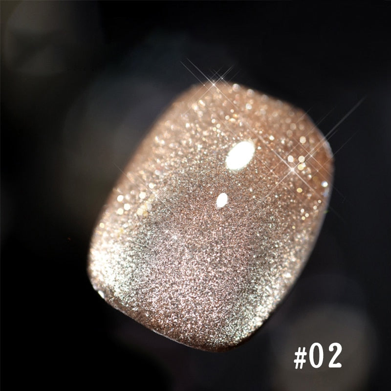 Shiny Cat Eye Gel Polish Magnet Reflective Manicure Semi Permanent Paints Varnish Hybrid Colored Glitter Uv Nail Art Glitter