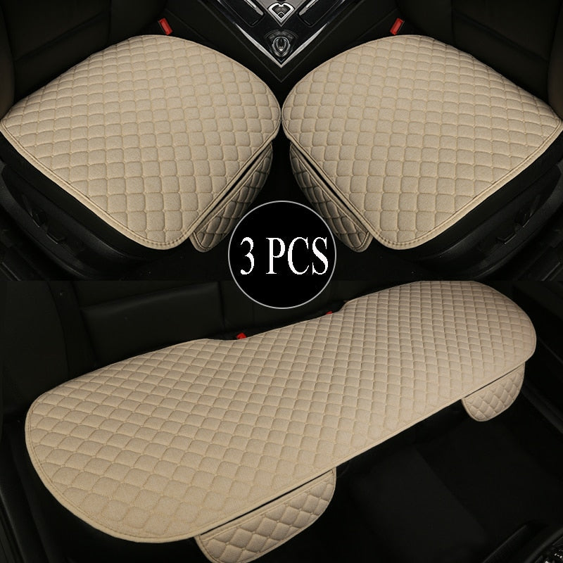 Big Size Linen Flax Car Seat Cover Protector Front Seat Backrest Cushion Pad Mat Auto Front Interior Styling Truck SUV or Van