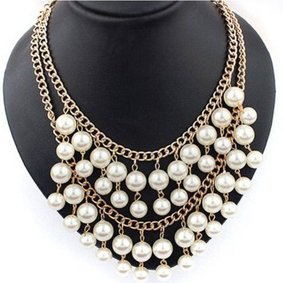 2021 Fashionable Women's Jewelry Neck Pendant Female Imitation Pearl Necklace Aesthetic Bead Necklace Jewelry Gifts for Women