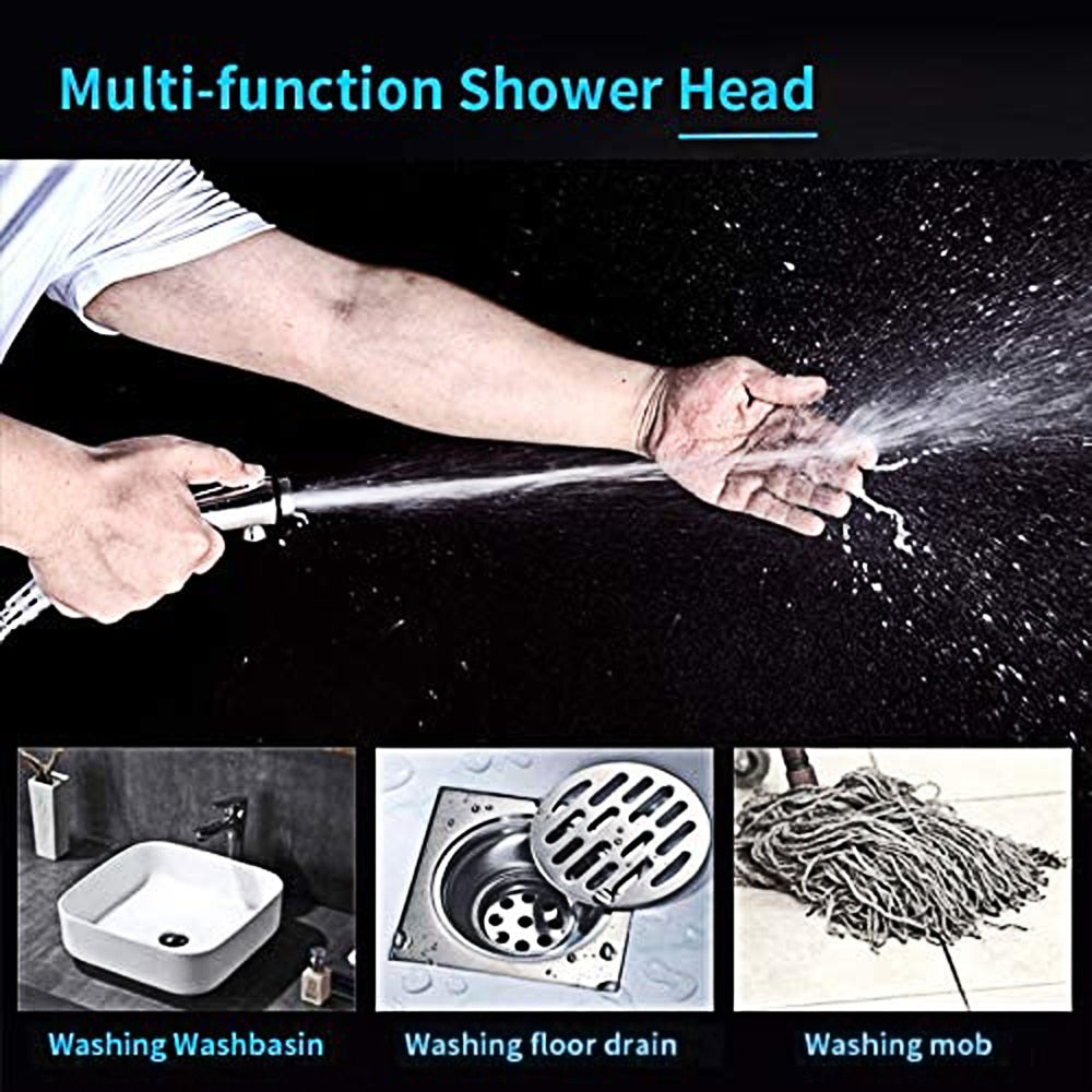 Universal Bath Showerhead High Pressure Rain Three Modes Adjustable Water Saving Luxury Home Hotel Sprayer Bathroom Shower Head