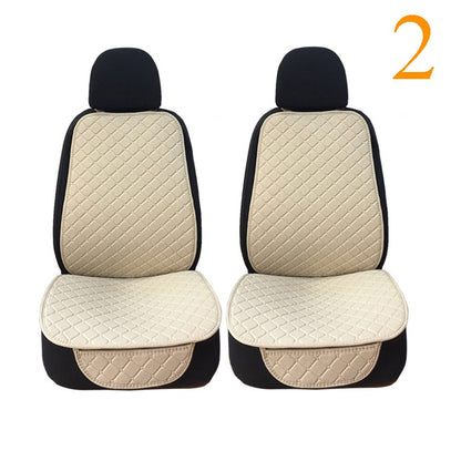 Linen Car Seat Cover Protector Summer Front or Rear Seat Back Cushion Pad Mat Backrest Universal for Auto Interior Truck Suv Van