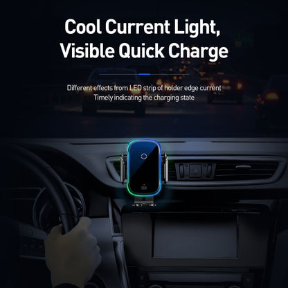 Baseus 15W Qi Car Wireless Charger Induction Car Mount Fast Wireless Charging For iPhone Samsung Huawei Xiaomi Car Phone Holder