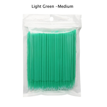 100pcs/Pack Micro Brushes Disposable Microbrush Applicators Eyelash Extensions Eyelash Glue Cleaning Brush for Eyelash Makeup