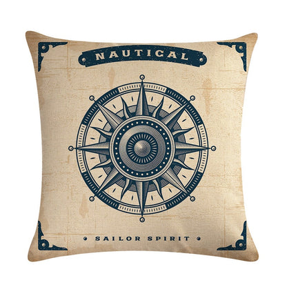 Pillowcase Sofa Cushion Cover Decoration Linen Pillow Case Decorative Pillow Marine Pattern Sofa Throw Pillow Cover Couch Pillow