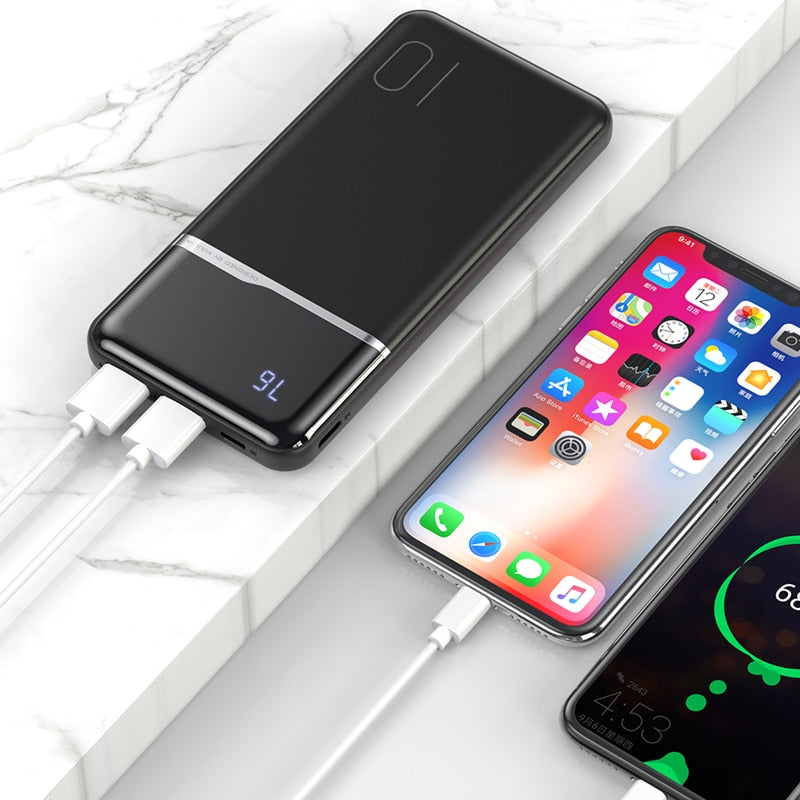 KUULAA 10000mAh Power Bank Portable Charger Power Bank 10000 mAh Fast Charging External Battery Phone Charger For Xiaomi IPhone