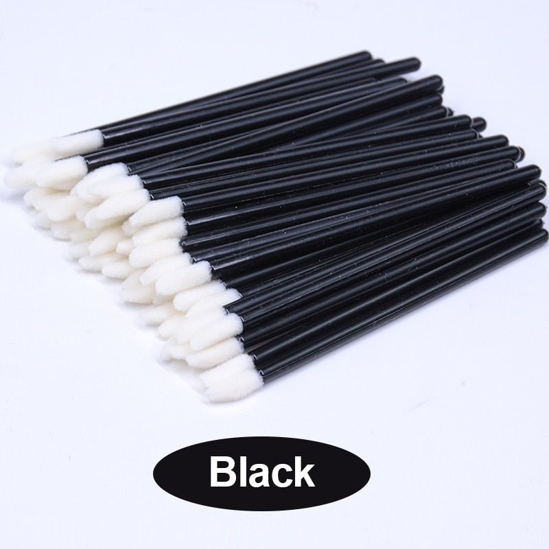 Kekelash 50pcs Diposable Lip Brush Makeup Mascara Wands Lipstick Micro Brushes Applicators Cleaner