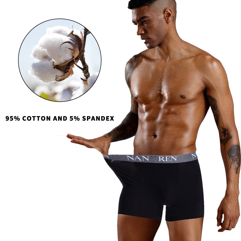 Men Boxer Shorts Men&#39;s Panties Male Underpants Calzoncillos Calecon Soft Cotton Sexy 3D Pouch Underwear Boxershorts Larger Size