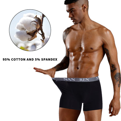 Men Boxer Shorts Men&#39;s Panties Male Underpants Calzoncillos Calecon Soft Cotton Sexy 3D Pouch Underwear Boxershorts Larger Size