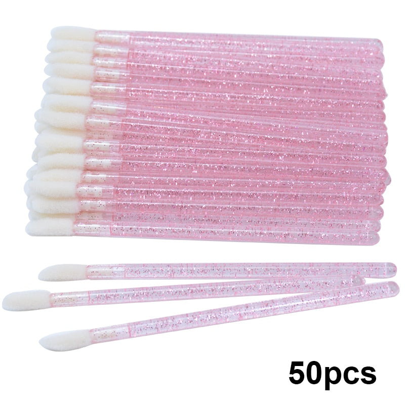 Kekelash 50pcs Diposable Lip Brush Makeup Mascara Wands Lipstick Micro Brushes Applicators Cleaner