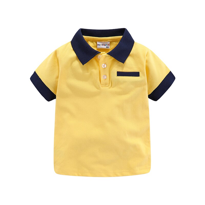 Mudkingdom Fashion Boys Polo Shirts Solid Cotton Car Lapel Short Sleeve Little Boy Clothes Casual Toddler Summer Tops Kids Wear