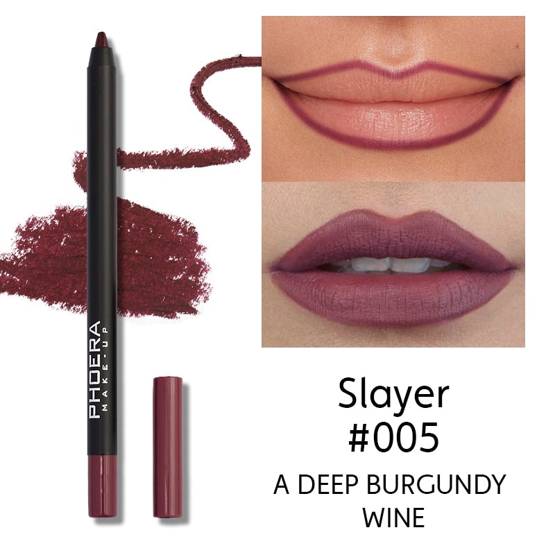 PHOERA 13 Colors Lipliner Pencil Lip Makeup Lipstick Pencils Waterproof Lipliner Lady Charming Lip Liner Cosmetics Maquiagem