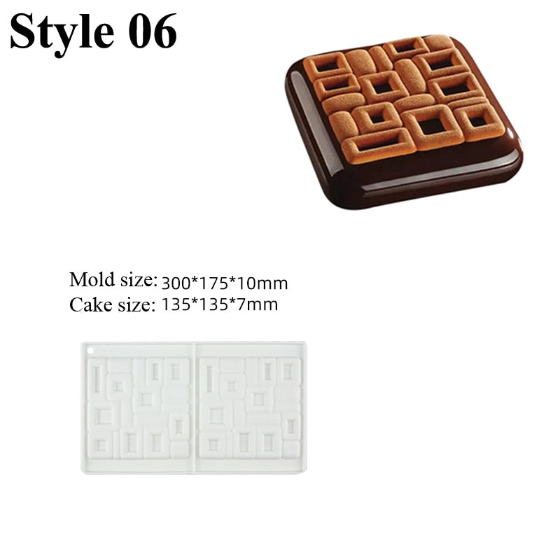 SHENHONG Non-Stick Silicone Cake Molds Mousse Bakeware Set Party Dessert Baking Moulds Pastry Decorating Tools Kitchen Utensil