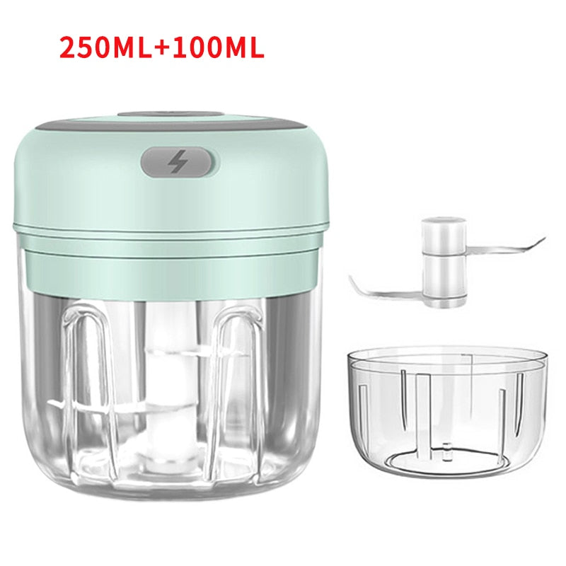 HiPiCok Electric Food Chopper Meat Grinder Garlic Crusher Mini Garlic Press Vegetable Chopper Masher Machine USB Kitchen Gadgets