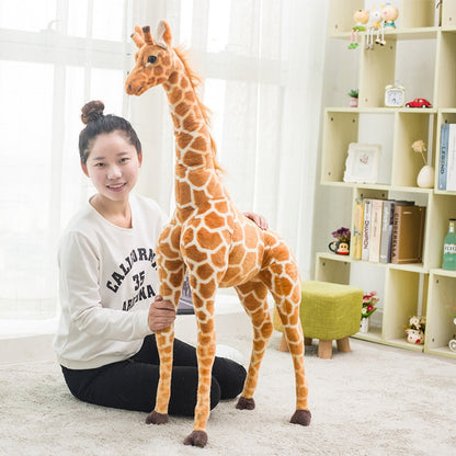 Huge Real Life Giraffe Plush Toys Cute Stuffed Animal Dolls Soft Simulation Giraffe Doll Birthday Gift Kids Toy Bedroom Decor