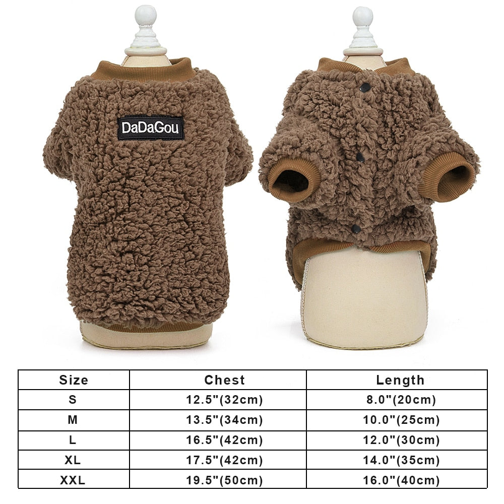 Puppy Dog Clothes Winter Warm Pet Dog Cat Clothes Hoodies For Small Dogs Cats Chihuahua Yorkshire Coat Outfit Pet Clothing