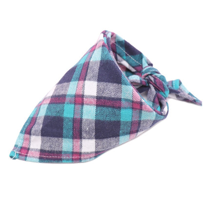 Dog Bandanas Large Pet Scarf Pet Bandana For Dog Cotton Plaid WashableBow ties Collar Cat Dog Scarf Large Dog Accessories