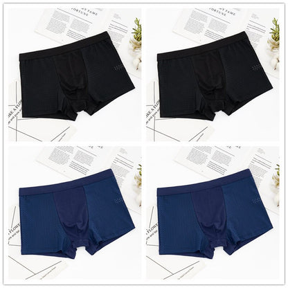 4pcs/lot Men&#39;s Panties Underwear Boxers Male Shorts Underpants Slip Man Sexy Pouch Classic Trunks Summer 4xl 5xl 6xl 7xl 8xl