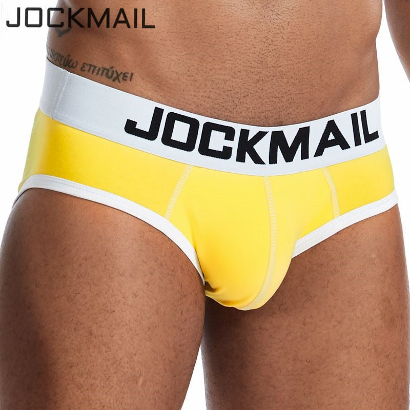 JOCKMAIL Sexy Men Underwear Briefs Cuecas Calzoncillos Slip Gay Underwear U Convex Pouch Breathable Cotton Male Panties Shorts