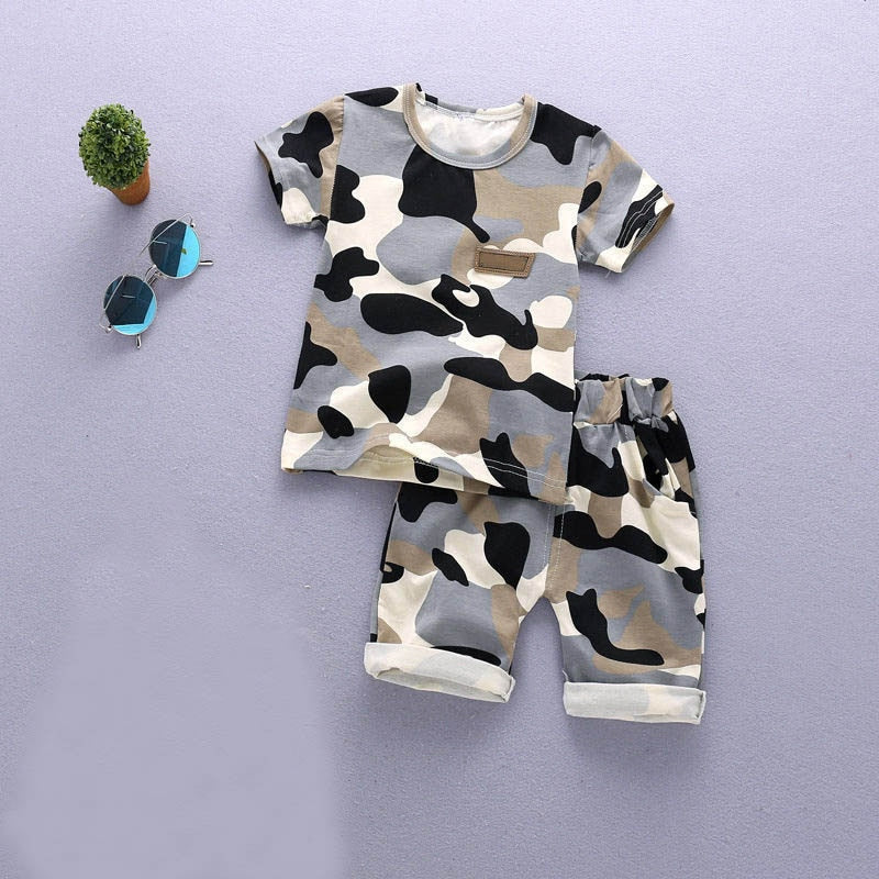 1 set kids boys Summer outfits 1-3 years boys Toddler kids baby boys outfits cotton Tee+Shorts Pants clothes Set cool cartoon