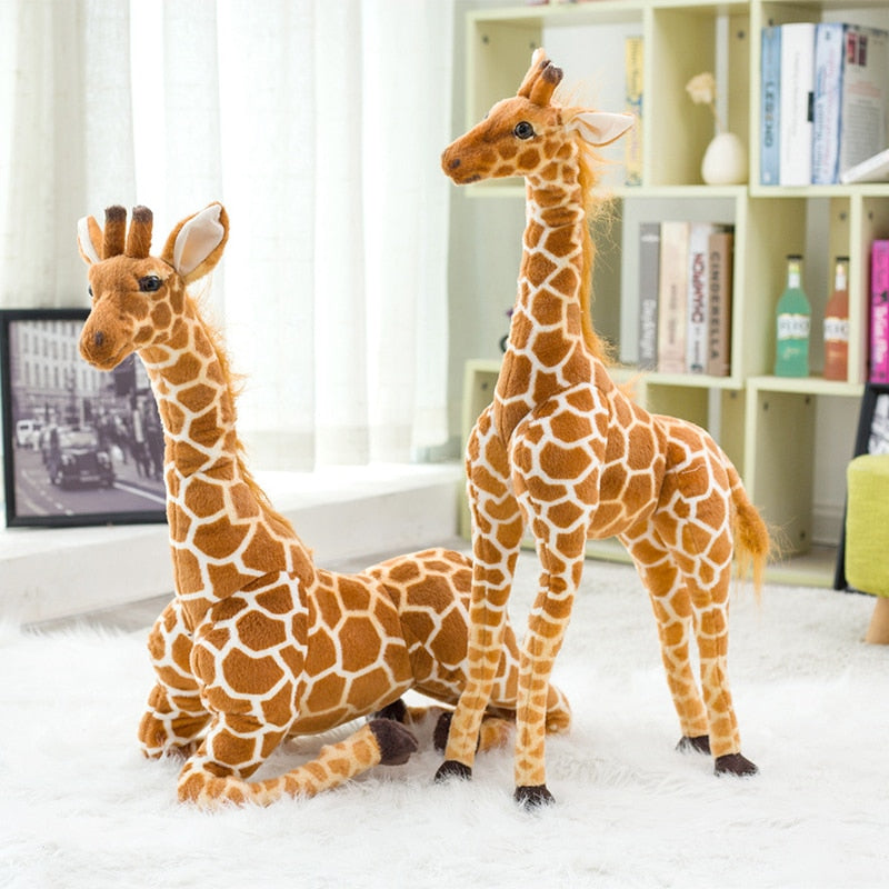 Huge Real Life Giraffe Plush Toys Cute Stuffed Animal Dolls Soft Simulation Giraffe Doll Birthday Gift Kids Toy Bedroom Decor