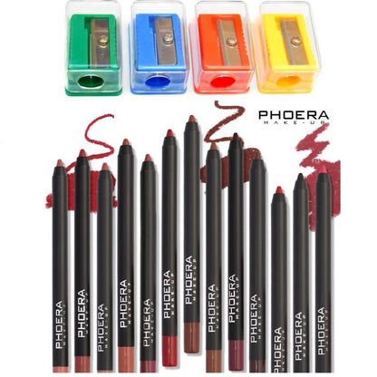 PHOERA 13 Colors Lipliner Pencil Lip Makeup Lipstick Pencils Waterproof Lipliner Lady Charming Lip Liner Cosmetics Maquiagem