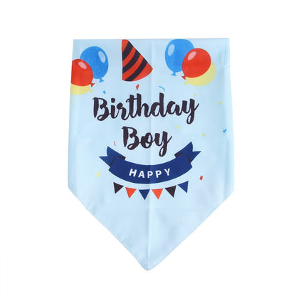 Happy Birthday Dog Bandanas Triangular Bandage Scarf Pet Product Puppy Kitten Teddy Chihuahua Neckerchief  Dogs Accessories Gift