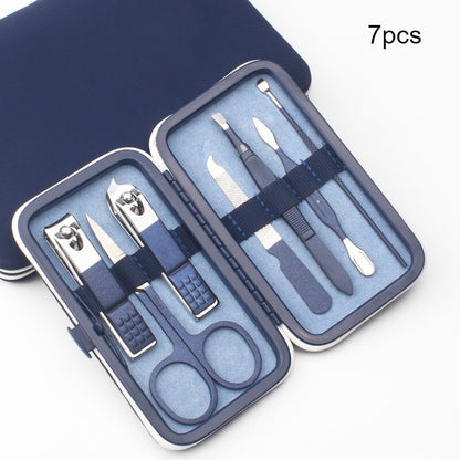 7-18pcs Stainless Steel Nail Clipper Kit Manicure Tools Fingertip Set Foot Scissors Nail Cutter Cuticle Scissors Pedicure Tool