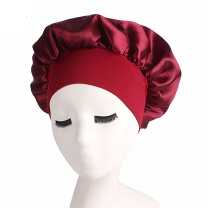 Newly Women&#39;s Satin Solid Sleeping Hat Night Sleep Cap Hair Care Bonnet Nightcap For Women Men Unisex Cap bonnet de nuit