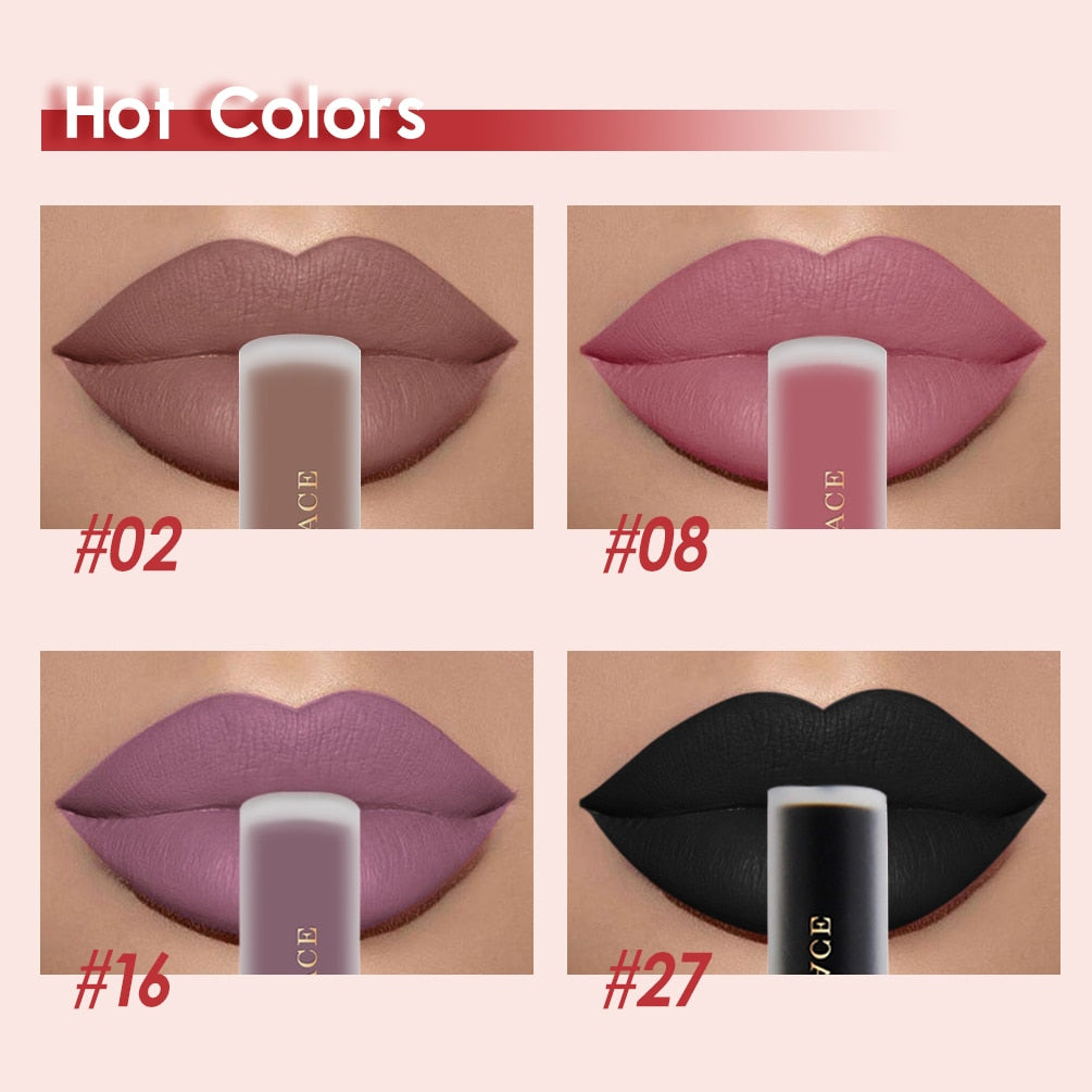 NICEFACE Nude Liquid Lipsticks Waterproof Velvet Matte Lip Gloss Long Lasting Non-stick Cup Lip Tint Makeup Pigment Cosmetics