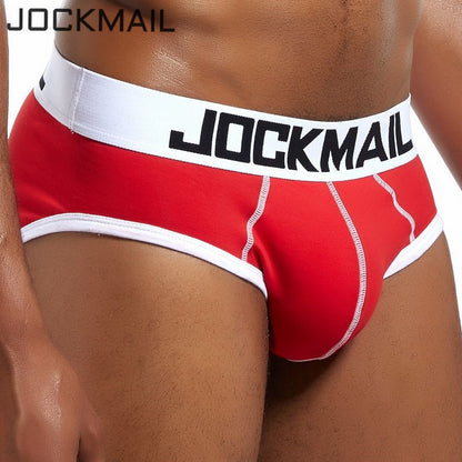 JOCKMAIL Sexy Men Underwear Briefs Cuecas Calzoncillos Slip Gay Underwear U Convex Pouch Breathable Cotton Male Panties Shorts