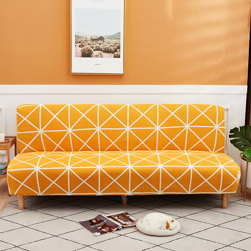 Spandex Sofa Bed Cover Without Armrest Folding Sofa Cover Elastic Couch Cover Sofa Slipcovers for Living Room Modern Home Decor