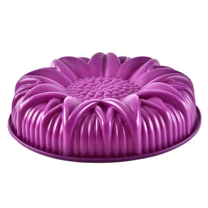10 Inch Round Sunflower Silicone Birthday Cake Baking Pans Handmade Bread Loaf Pizza Toast Tray Silicone Cake Baking Molds