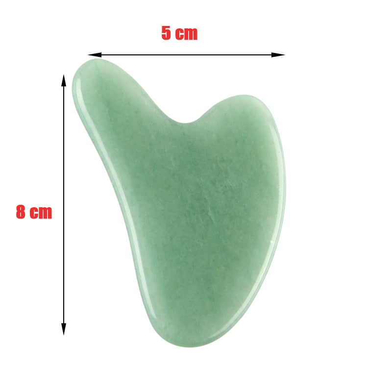 Natural Stone Jade Gouache Scraper Rose Quartz Facial Gua Sha Tools Neck Massager for Face Lifting Wrinkle Remover Beauty Health