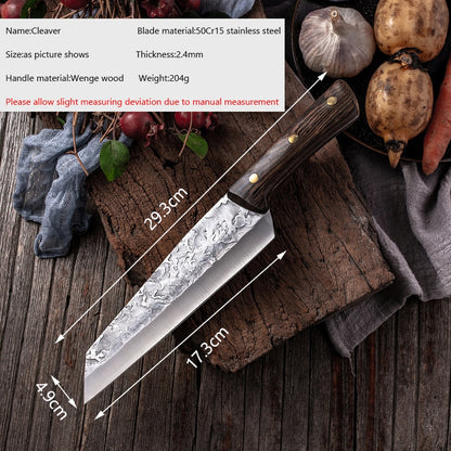 Forging Japanese Full Tang Handle Knife Handmade Steel Kitchen Boning Knives Chef Slicing Knife Santoku Cleaver Cutter