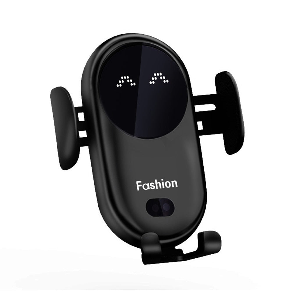 Car Wireless Charger Holder Wireless Charging Stand Charger Auto Infrared Sensor LED Mobile Phone Holder In Car Mount Air Vent