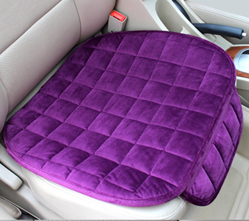 Car Seat Cover Car Accessory Front Rear Flocking Cloth Winter Warm Cushion Breathable Protector Mat Pad Universal Auto Interior