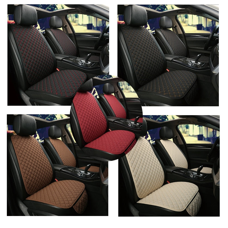 Big Size Linen Flax Car Seat Cover Protector Front Seat Backrest Cushion Pad Mat Auto Front Interior Styling Truck SUV or Van