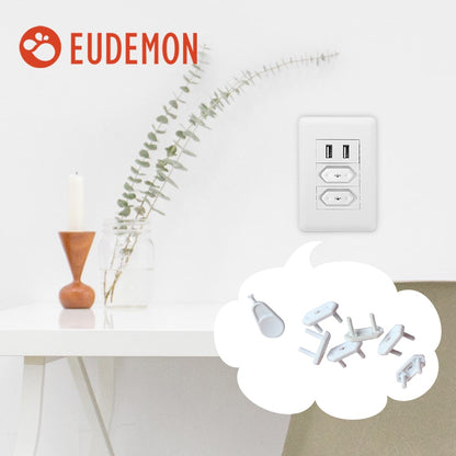 EUDEMON 20pcs Chile/Brazil Power Socket Outlet Plug Protective ABS Cover Anti Electric Baby Safety Protector double security