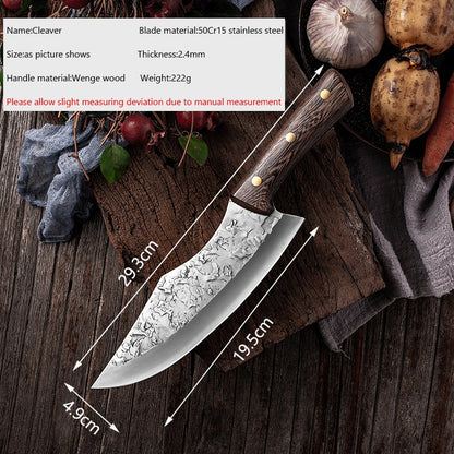 Forging Japanese Full Tang Handle Knife Handmade Steel Kitchen Boning Knives Chef Slicing Knife Santoku Cleaver Cutter