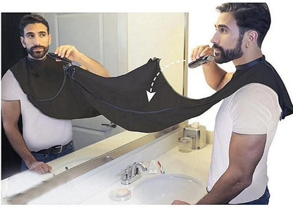 1pcs Beard Catcher Cape Bib Mirror Suction Cup Apron Hair Shave Beard Catcher Clean Care Waterproof Floral Cloth With Two Suctio