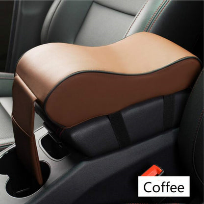 Leather Car Central Armrest Soft Pad Black Auto Center Console Arm Rest Seat Box Mat Cushion Pillow Cover Vehicle Protective