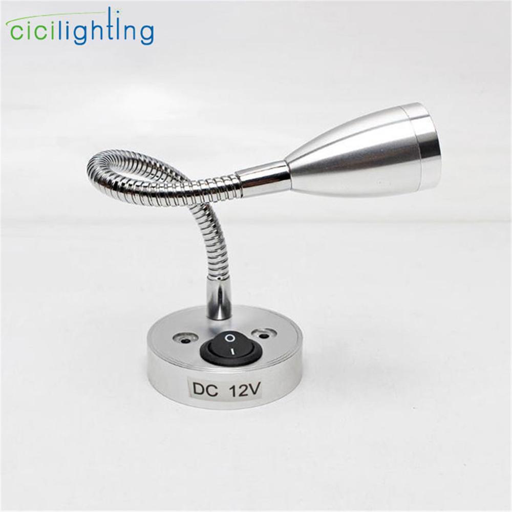 DC12Volt RV Boat LED Reading Light, Wall Lamp for Truck Motorhome Yachts Cabin Bedside, Camper Van Caravan Boat RV Lighting