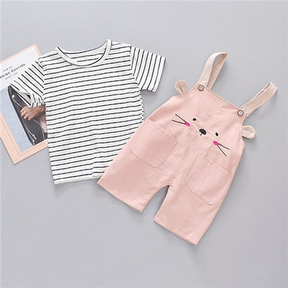 Lawadka Baby Boy Clothing Sets Infants Newborn Boy Clothes Shorts Sleeve Tops Overalls 2Pcs Outfits Summer Cartoon Clothing 2020