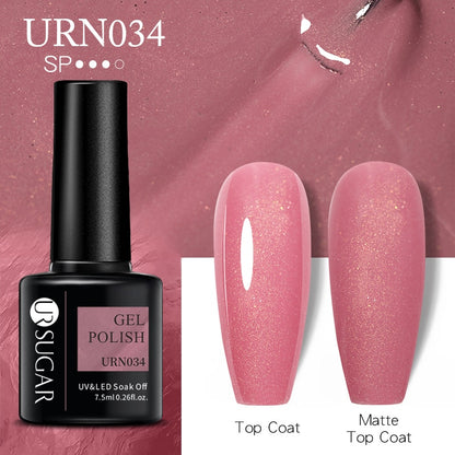 UR SUGAR 7.5ml Autumn Red Series Nail Gel Polish Gel Paint Nail Art Semi Permanent Nail Art Manicure Soak Off LED UV Nail Gel