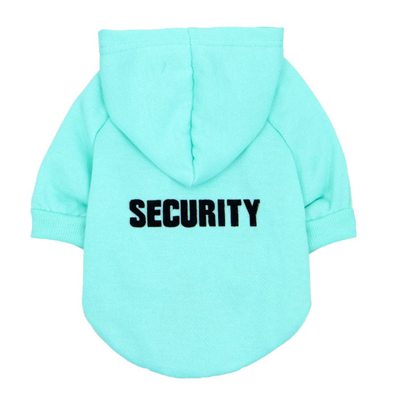 Security Dog Clothes Classic Pet Dog Hoodies Clothes For Small Dog Autumn Coat Jacket for Yorkie Chihuahua Puppy Clothing