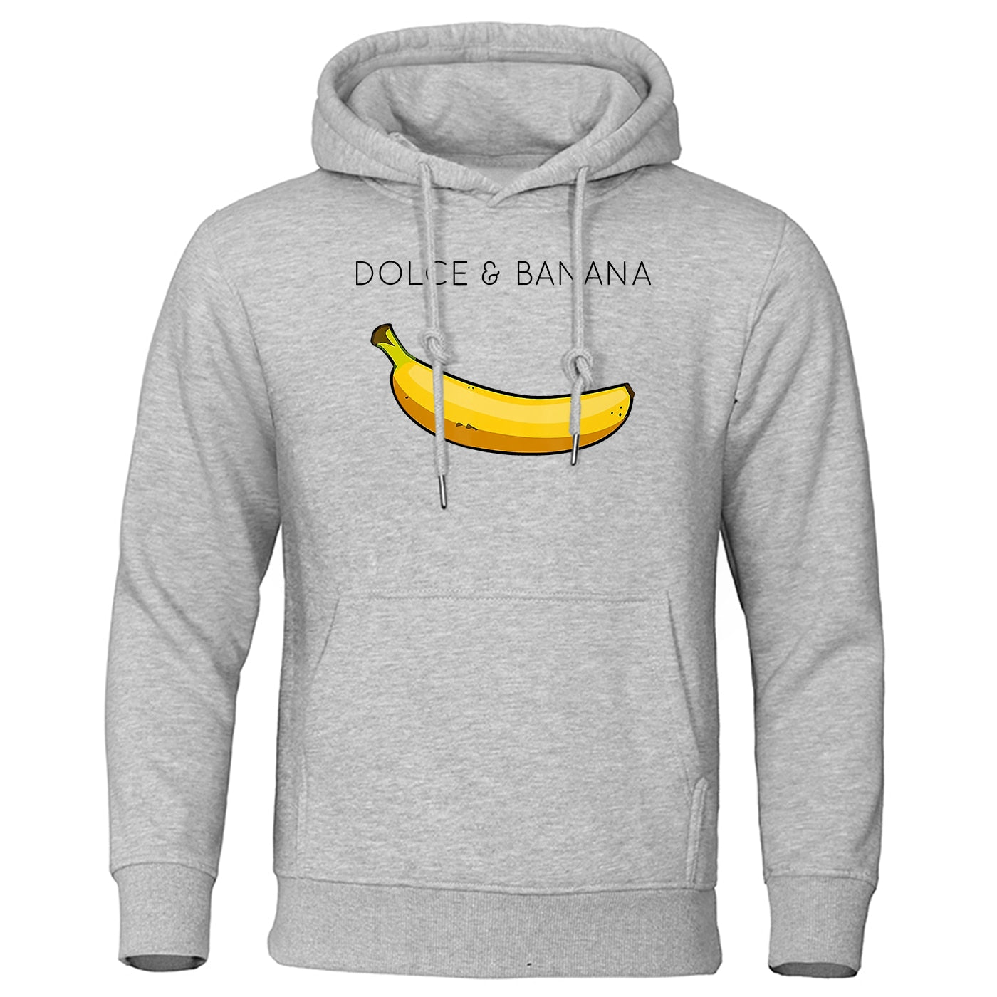 Dolce &amp; Banana Printing Men&#39;s Sweatshirt Fashion Casual Hoodies Autumn Loose Pullover Tops Pocket Fleece Warm Sportswear Male