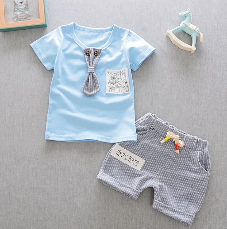 1 set kids boys Summer outfits 1-3 years boys Toddler kids baby boys outfits cotton cool Tee+Shorts Pants clothes Set cool