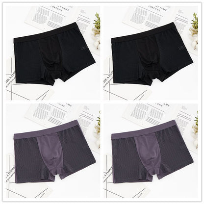 4pcs/lot Men&#39;s Panties Underwear Boxers Male Shorts Underpants Slip Man Sexy Pouch Classic Trunks Summer 4xl 5xl 6xl 7xl 8xl