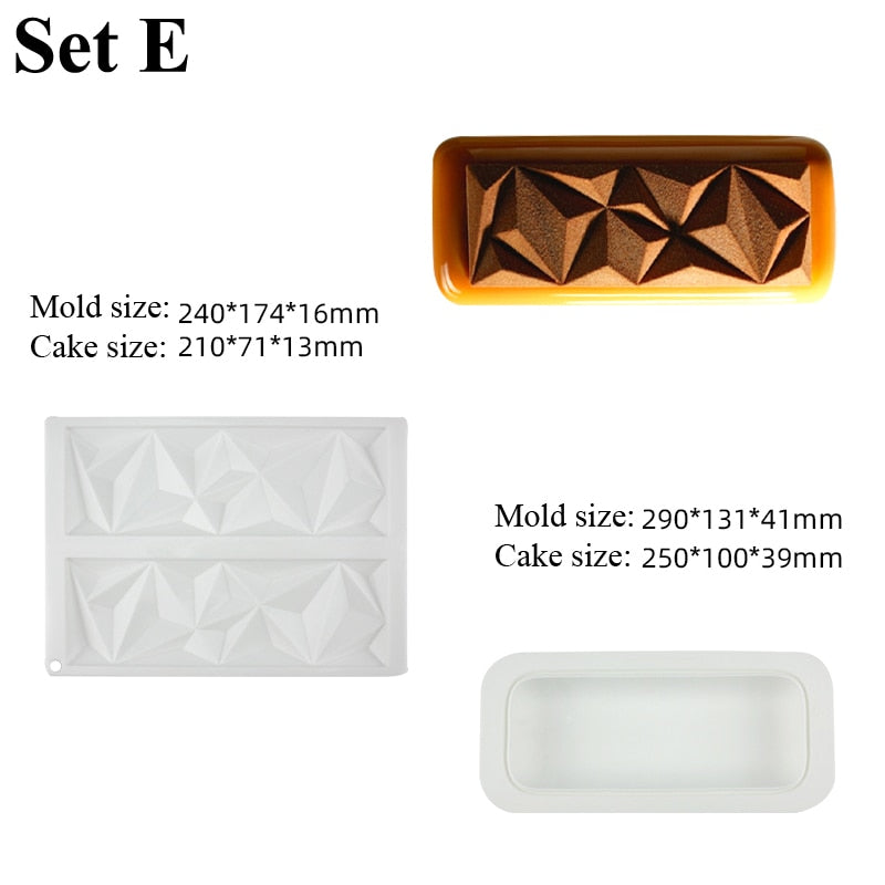 SHENHONG Non-Stick Silicone Cake Molds Mousse Bakeware Set Party Dessert Baking Moulds Pastry Decorating Tools Kitchen Utensil