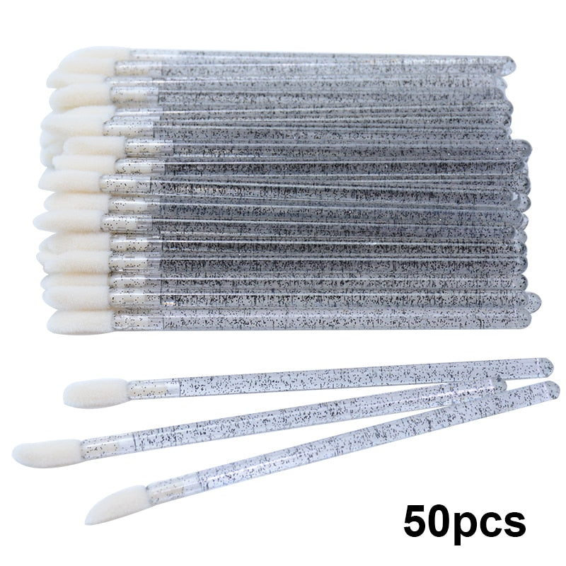 Kekelash 50pcs Diposable Lip Brush Makeup Mascara Wands Lipstick Micro Brushes Applicators Cleaner